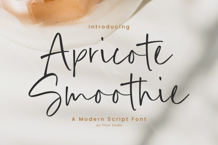 Apricote Smoothie - Modern Script Font