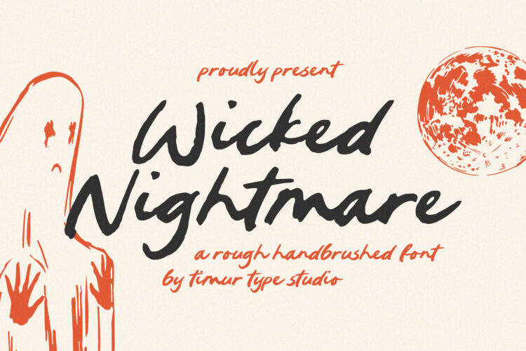 Wicked Nightmare - Rough Handbrushed Font