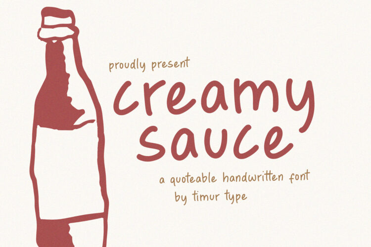 Creamy Sauce - Quoteable Handwritten Font