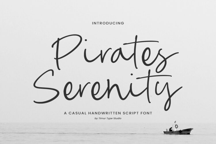 Pirates Serenity - Casual Handwritten Script Font
