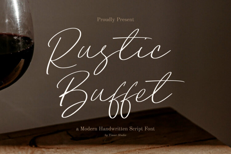Rustic Buffet - Modern Handwritten Script Font