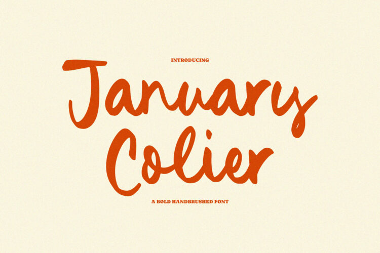 January Colier - Bold Handbrushed Font