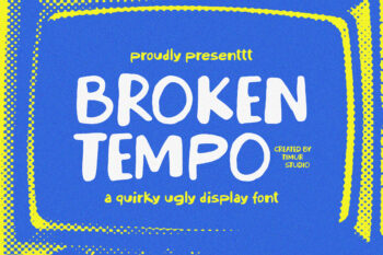 Broken Tempo - Quirky Ugly Display Font