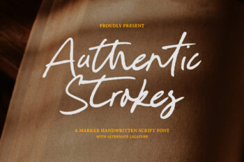 Authentic Strokes - Marker Handwritten Script Font