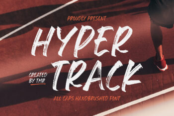 Hyper Track - All Caps Handbrushed Font