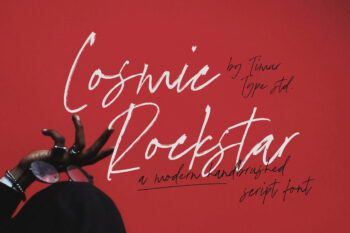Cosmic Rockstar - Modern Handbrushed Script Font