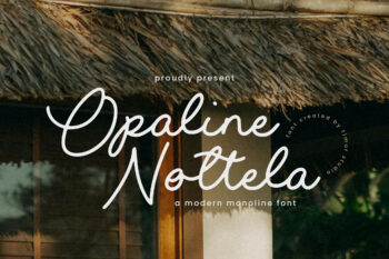 Opaline Nottela - Modern Monoline Font