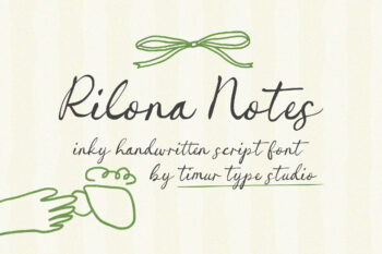 Rilona Notes - Inky Handwritten Script Font