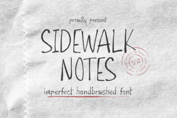 Sidewalk Notes - Imperfect Handbrushed Font