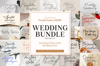 Beautiful Wedding Font Bundle Vol.2
