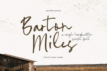 Barton Miles - Rough Handwritten Script Font