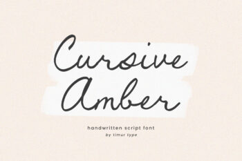 Cursive Amber - Handwritten Script Font