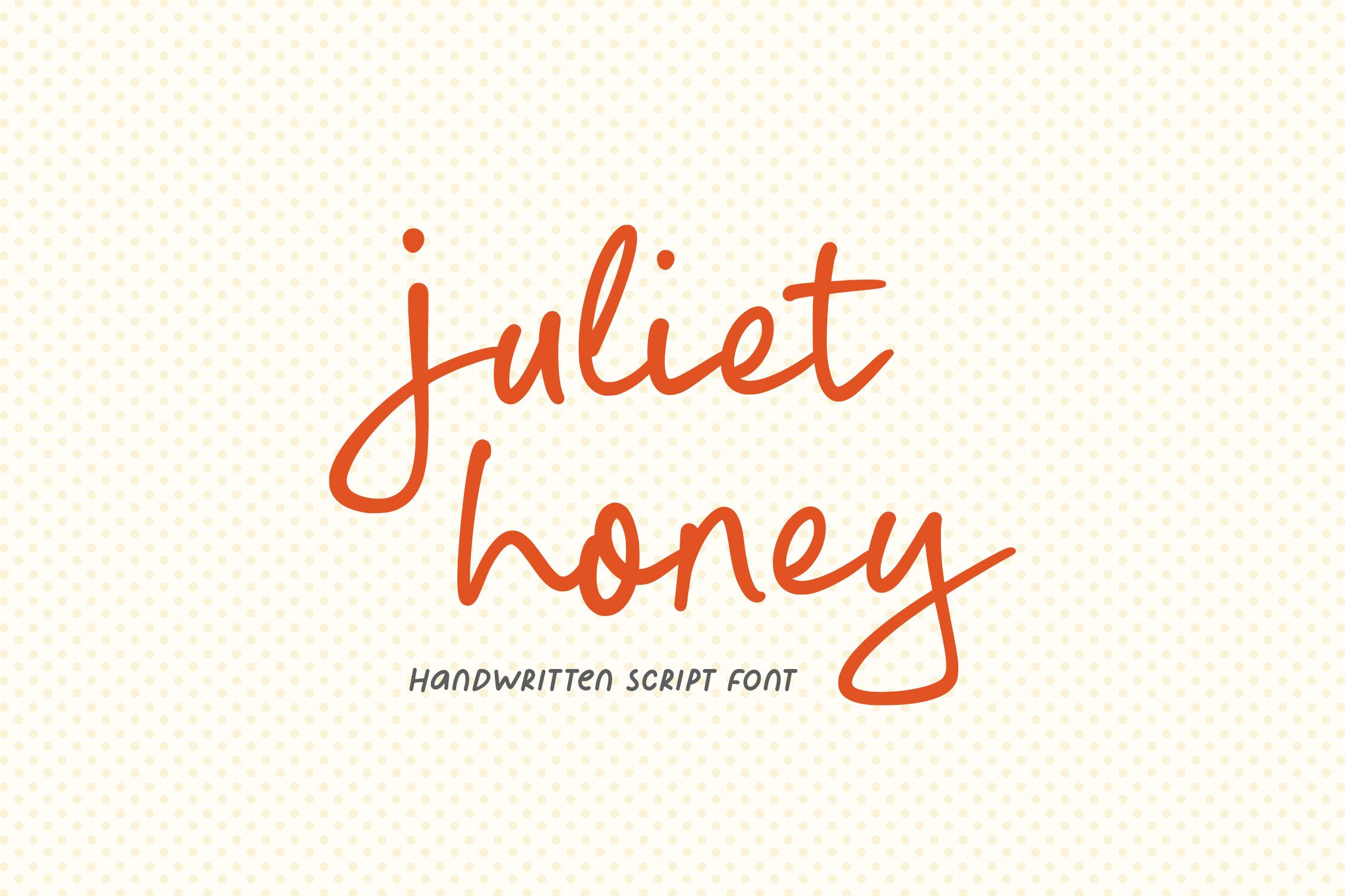 Juliet Honey - Handwritten Script Font